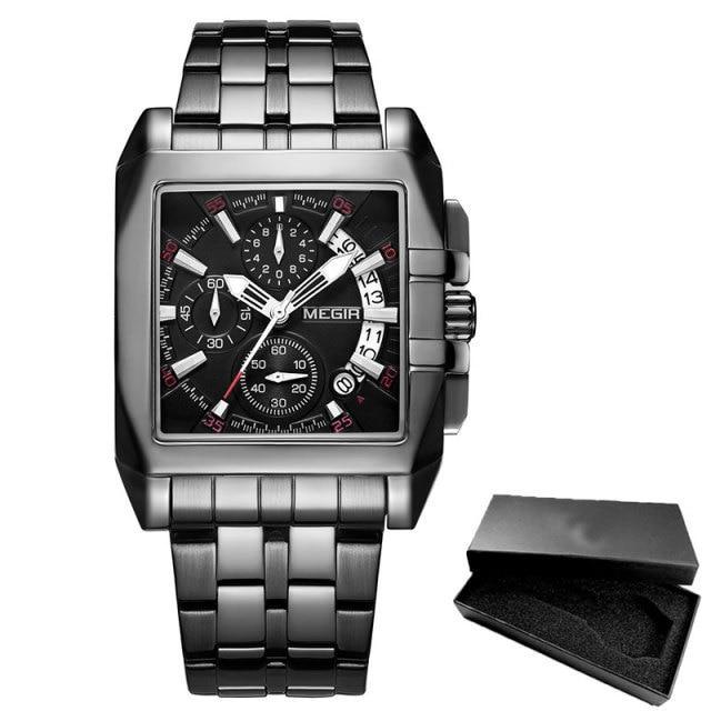 Montre analogique à quartz pour homme élégante avec fonctionnalités lumineuses