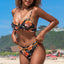 Ensemble de bikini push-up floral pour femmes - Maillot de bain deux pièces élégant