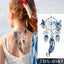 Elegant Black Sketch Flower Temporary Tattoo Sticker