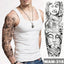 Manchette de Tatouage Temporaire Colorée de Luxe - Design Tigre et Renard