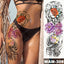 Manchette de Tatouage Temporaire Colorée de Luxe - Design Tigre et Renard