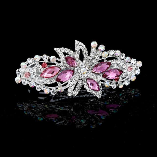 Épinglette en strass élégante pour femmes - Barrette à cheveux premium