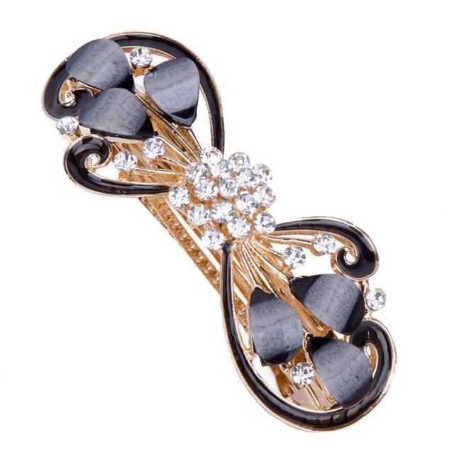 Épinglette en strass élégante pour femmes - Barrette à cheveux premium