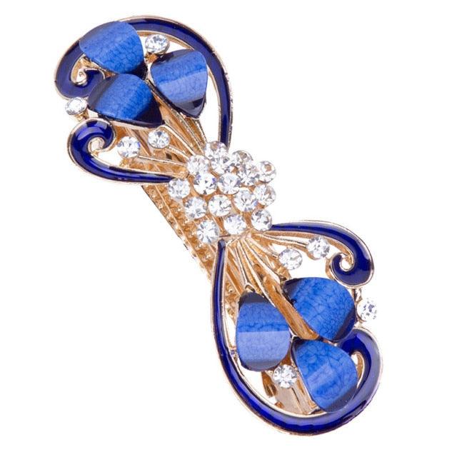 Épinglette en strass élégante pour femmes - Barrette à cheveux premium