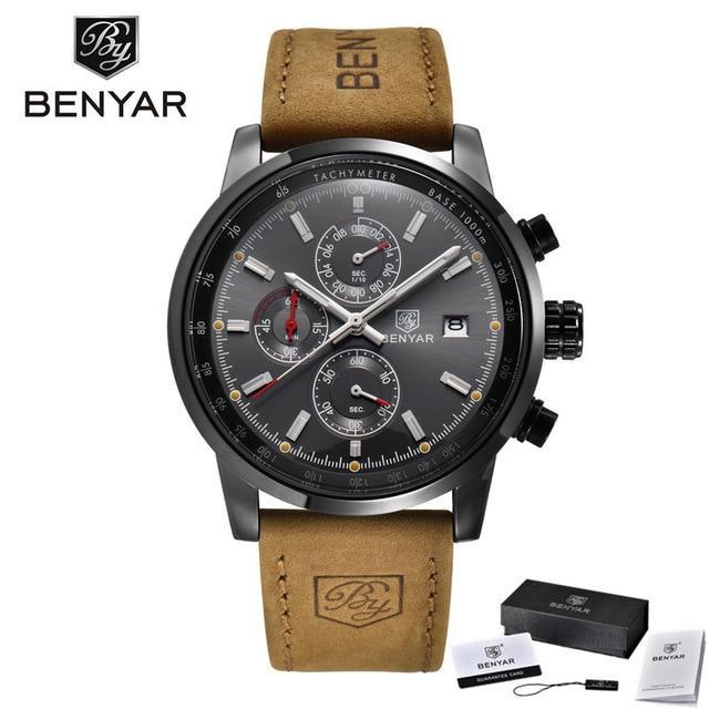 Premium Men's Quartz Chronograph Watch - Waterproof Luxury Design - Korvel