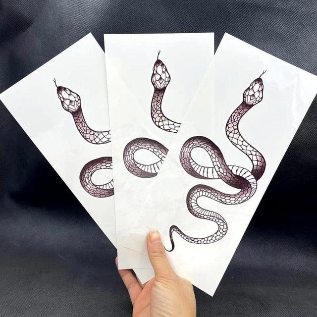 Big Size Black Snake Temporary Tattoo Stickers