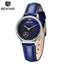 Montre à Quartz Rouge de Luxe pour Femme avec Bracelet en Cuir