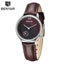 Montre à Quartz Rouge de Luxe pour Femme avec Bracelet en Cuir