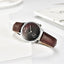 Montre à Quartz Rouge de Luxe pour Femme avec Bracelet en Cuir