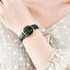 Montre à Quartz Rouge de Luxe pour Femme avec Bracelet en Cuir