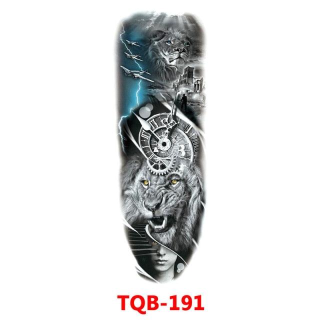 Grande manchette de tatouage temporaire dragon pleine armée - Art imperméable