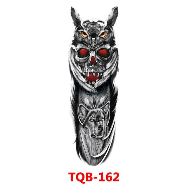 Grande manchette de tatouage temporaire dragon pleine armée - Art imperméable