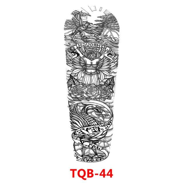 Grande manchette de tatouage temporaire dragon pleine armée - Art imperméable