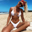 Ensemble de bikini sous-vêtement V-bar néon pour femmes