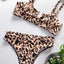 Leopard Print High Cut Bikini Set for Women