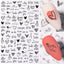 Calcomanías de Uñas 3D en Forma de Amor del Alfabeto para Arte de Uñas Creativo