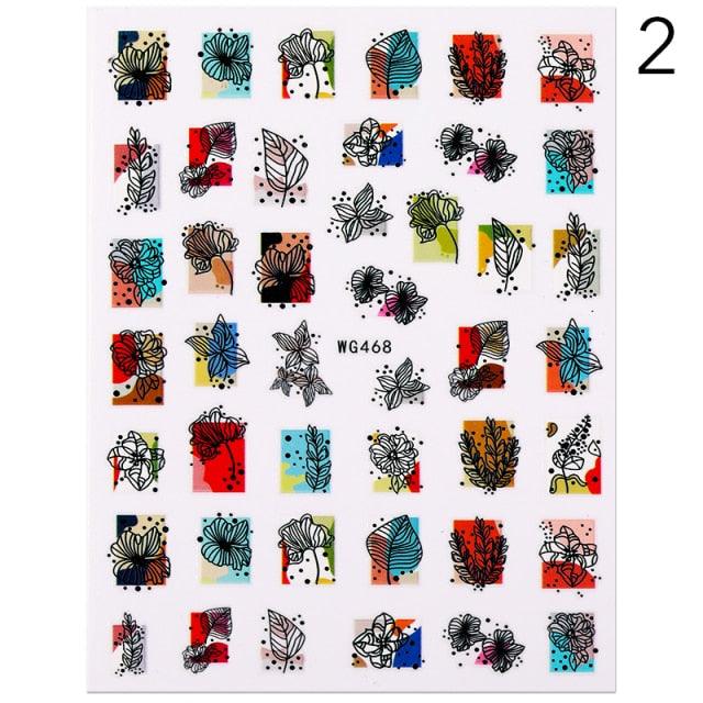 Calcomanías de Uñas 3D en Forma de Amor del Alfabeto para Arte de Uñas Creativo