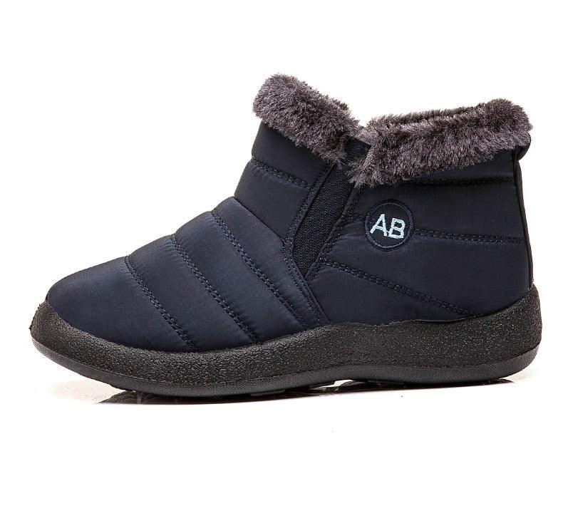 Stylish Women's Waterproof Winter Boots - Lightweight Ankle Design with Fur Lining - Korvel
