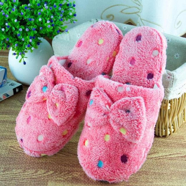 Chaussons en mousse à mémoire de forme en peluche pour femmes - Confort douillet