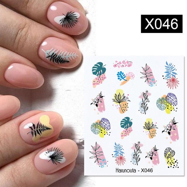Spring Green Theme Water Decal Stickers for Nail Art