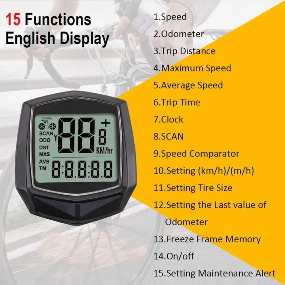 Advanced Waterproof Wired Digital Bicycle Speedometer & Odometer - Korvel
