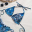 Ensemble de bikini 3 pièces à imprimé floral pour femmes