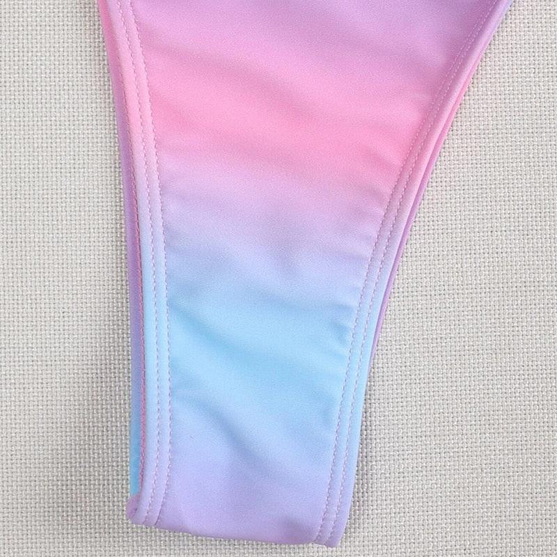 Ensemble de bikini 3 pièces à imprimé floral pour femmes