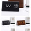 Elegant LED Wooden Alarm Clock with Temperature & Humidity Display - Korvel