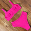 Ensemble de bikini à taille haute imprimé léopard pour femmes