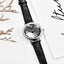 Montre analogique étanche pour femmes au style élégant avec bracelet en cuir