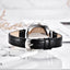 Montre analogique étanche pour femmes au style élégant avec bracelet en cuir