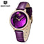 Montre analogique étanche pour femmes au style élégant avec bracelet en cuir