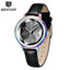 Montre analogique étanche pour femmes au style élégant avec bracelet en cuir
