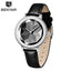 Montre analogique étanche pour femmes au style élégant avec bracelet en cuir