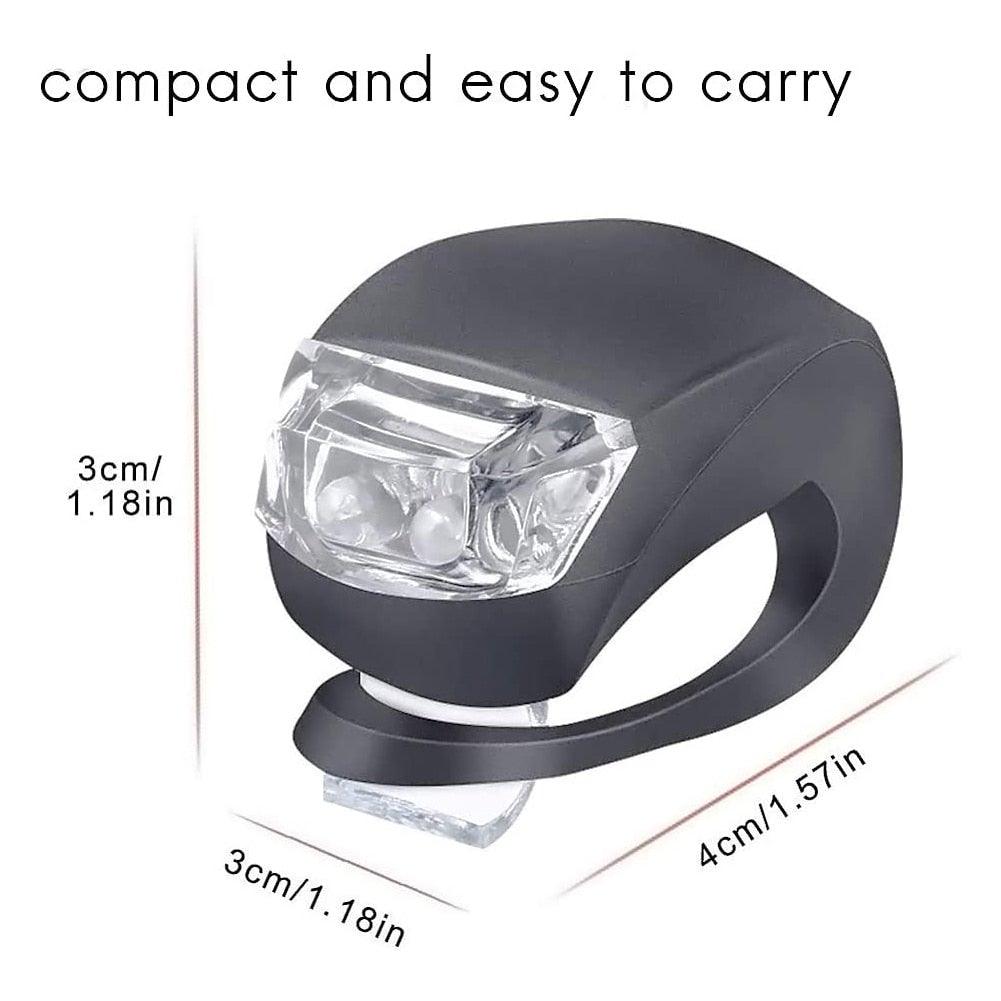 Ensemble de Lumières de Vélo en Silicone Mini - Étanche et Polyvalent
