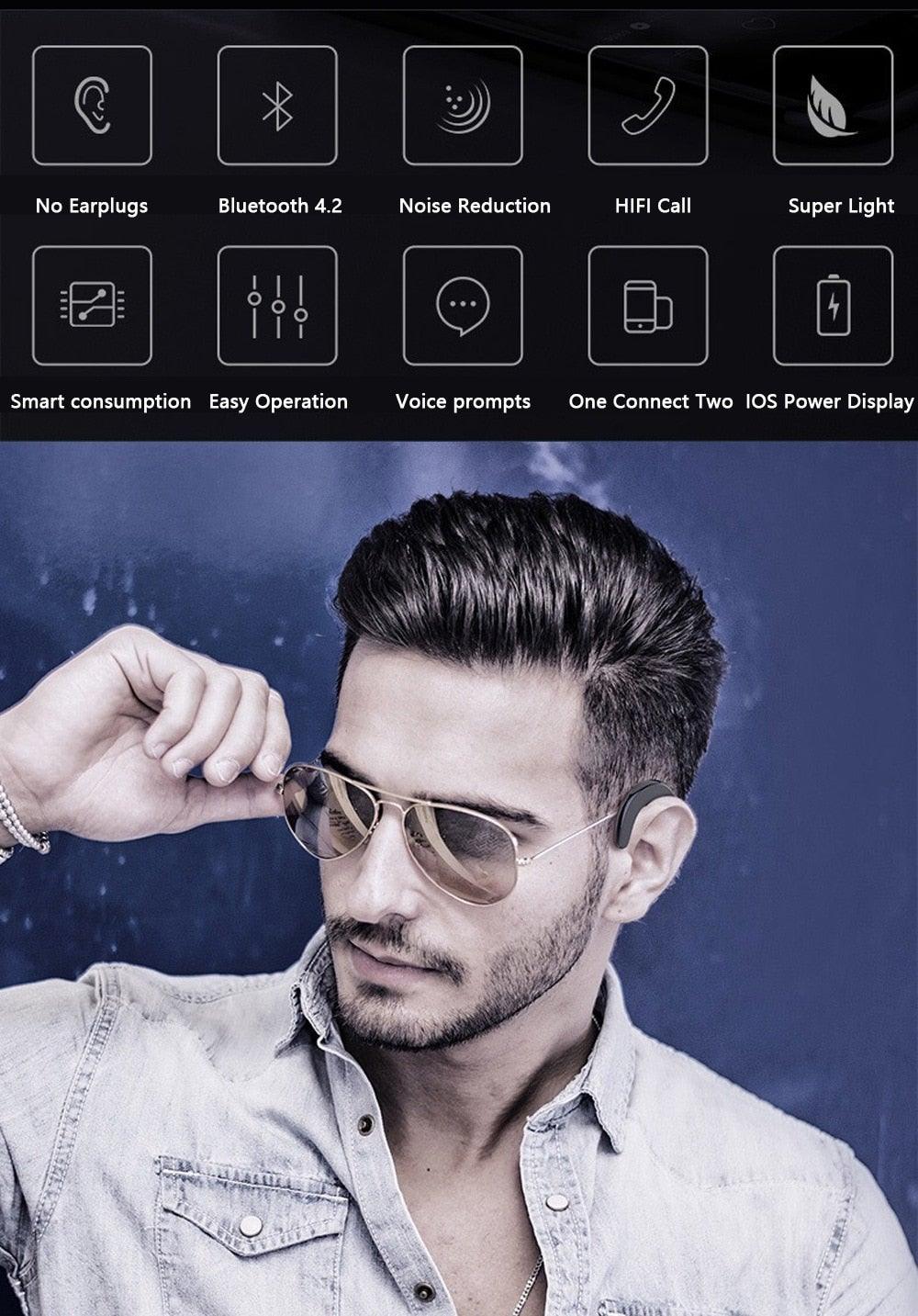 STEVVEX Wireless Bluetooth In-Ear Headphones with Microphone