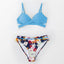 Ensemble de bikini push-up floral pour femmes - Maillot de bain deux pièces élégant