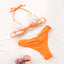 Vintage Print Handwork Bikini Set with Ruffles