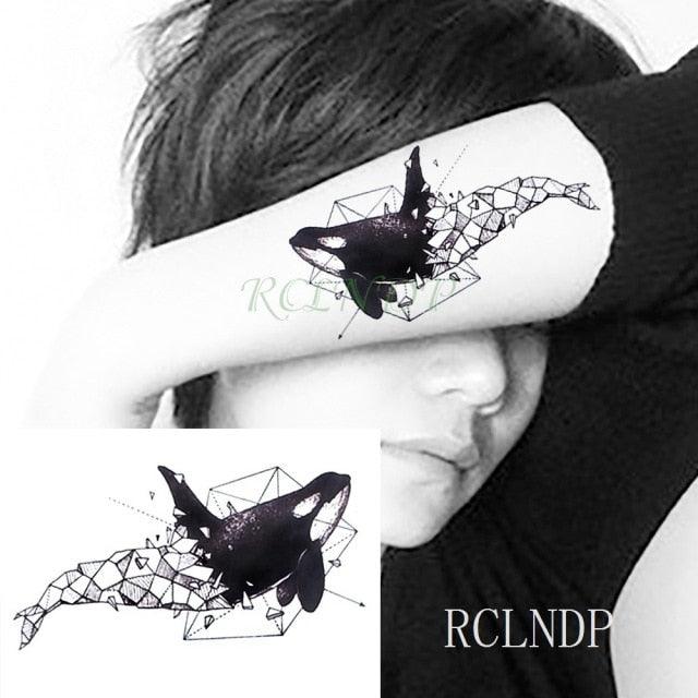 Elegant Black Waterproof Temporary Tattoo Stickers