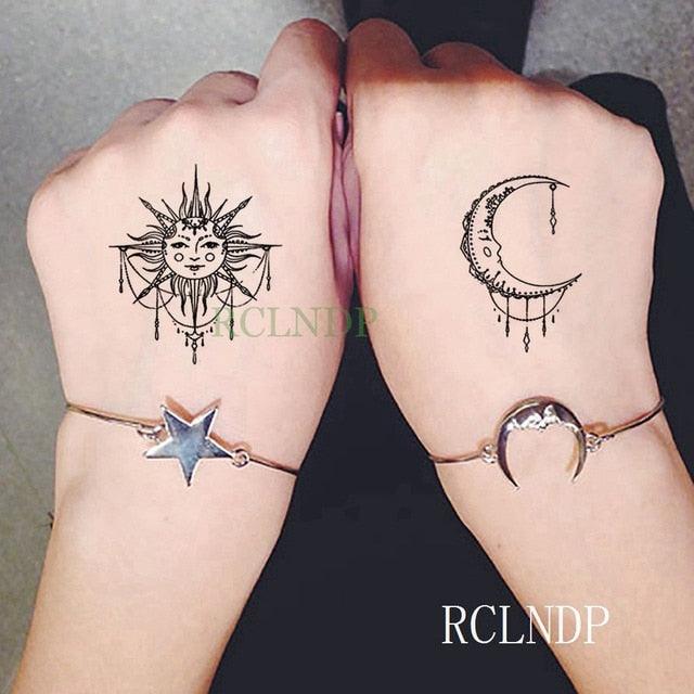 Elegant Black Waterproof Temporary Tattoo Stickers