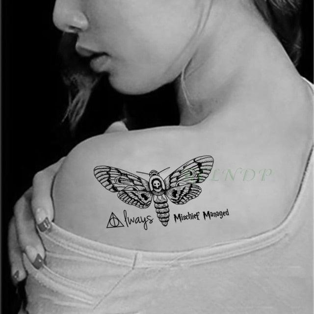 Elegant Black Waterproof Temporary Tattoo Stickers