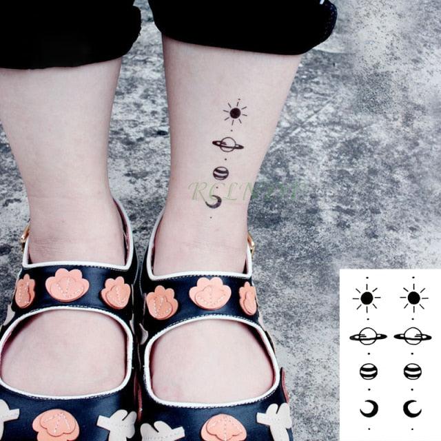 Elegant Black Waterproof Temporary Tattoo Stickers