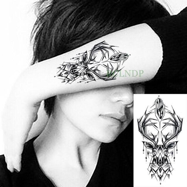 Elegant Black Waterproof Temporary Tattoo Stickers