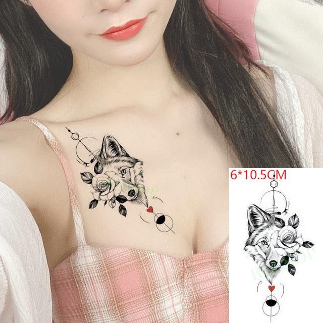 Elegant Black Waterproof Temporary Tattoo Stickers