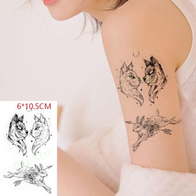 Elegant Black Waterproof Temporary Tattoo Stickers