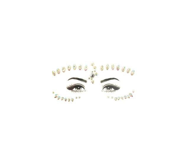 Joyas de Cara Brillantes - 23 Conjuntos de Pegatinas de Maquillaje Temporales