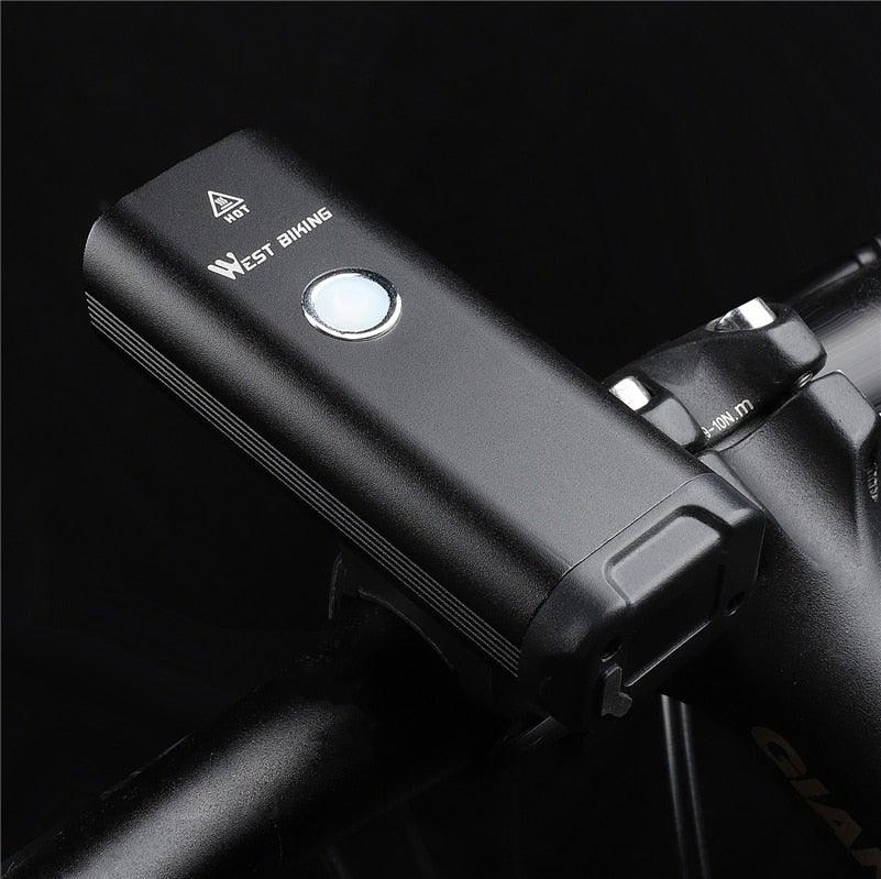 USB Rechargeable LED Front Bicycle Light - Waterproof & Bright