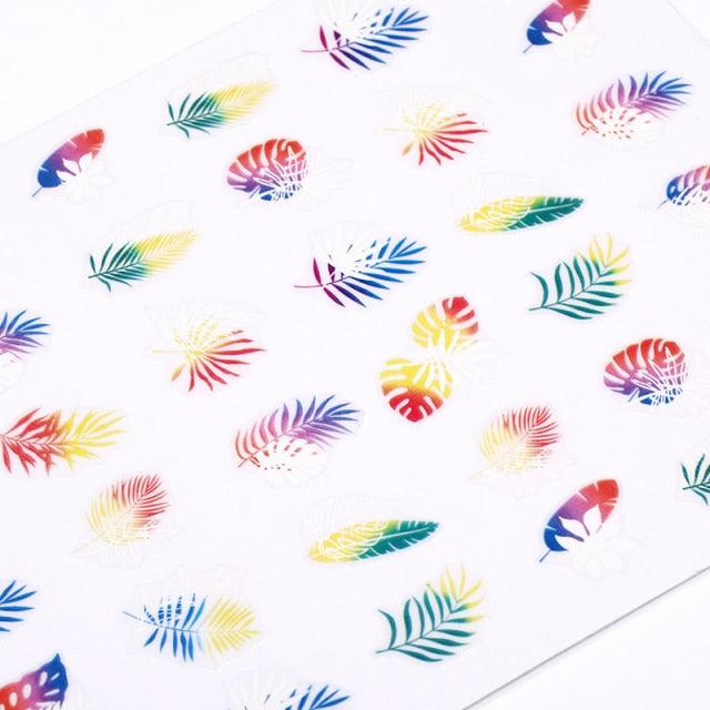 Calcomanías de Uñas 3D en Forma de Amor del Alfabeto para Arte de Uñas Creativo