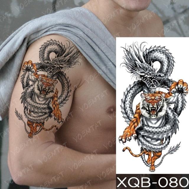 Elegant Black Waterproof Temporary Tattoo Stickers