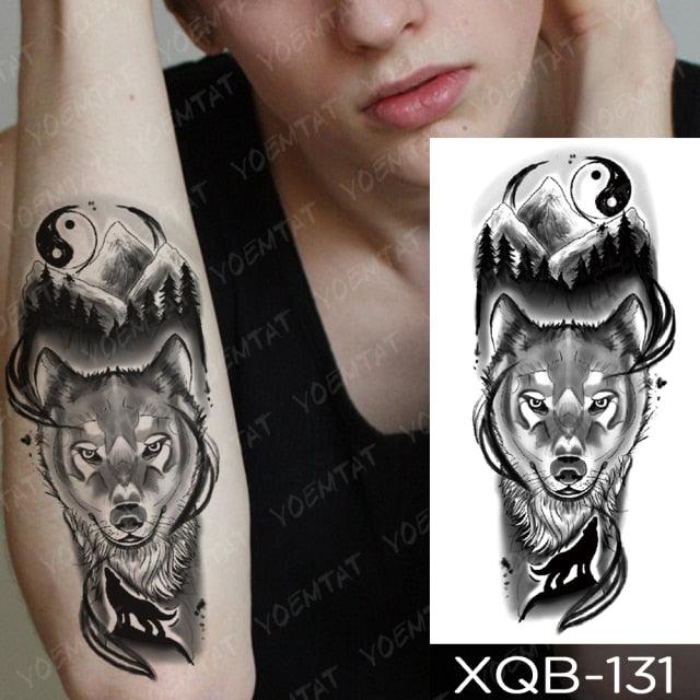 Elegant Black Waterproof Temporary Tattoo Stickers